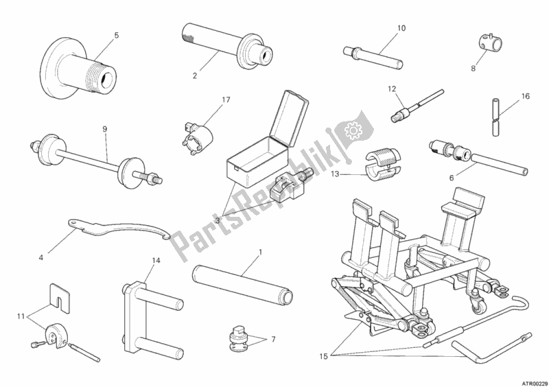 Tutte le parti per il Strumenti Di Servizio Di Officina, Telaio del Ducati Monster 796 ABS 2012